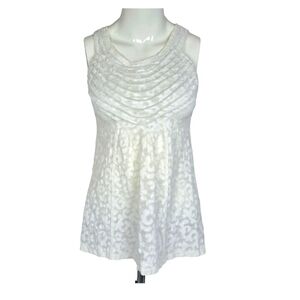 Free People White Lace Tank Top‎